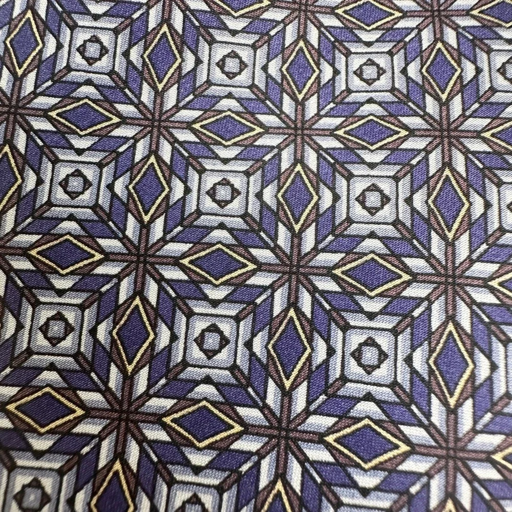 Dormeuil‎ Paris London Men's Silk Geometric Pattern Necktie Business Formal
